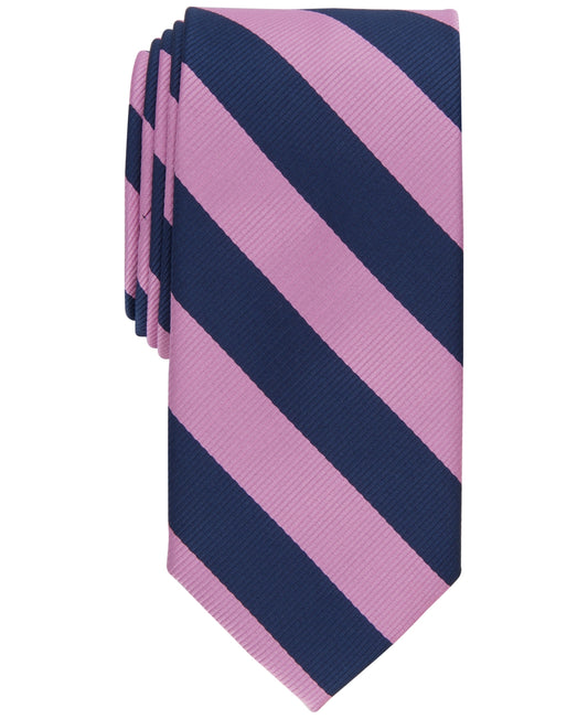 Club Room Men's Classic Stripe Tie, Created for Macy's - Pink