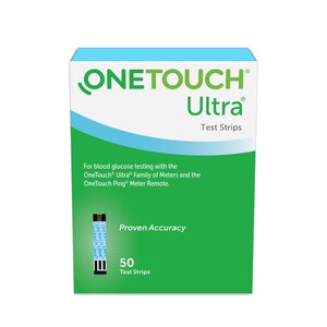 OneTouch Ultra Blue Blood Glucose Test Strips, 50 Count