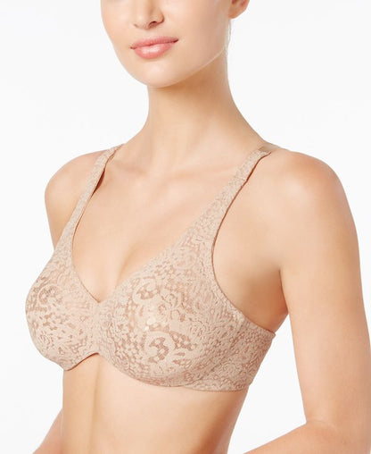 Wacoal Full Figure Halo Lace Bra 65547 - Tan/Beige - 36D