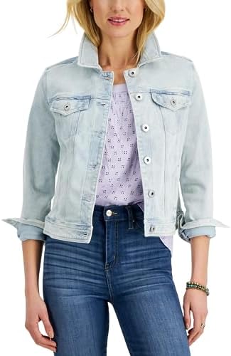 Style & Co Classic Denim Jacket Tropic Blue XL