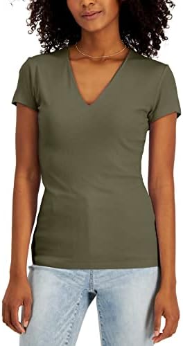 International Concepts Women's Ribbed V-Neck Top