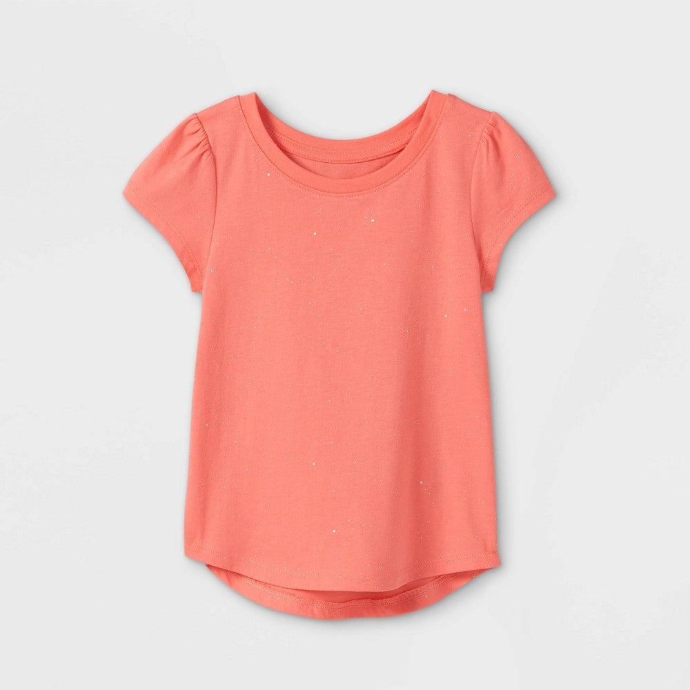 12M Toddler Girls' Sparkle Short Sleeve T-Shirt - Cat & Jack™