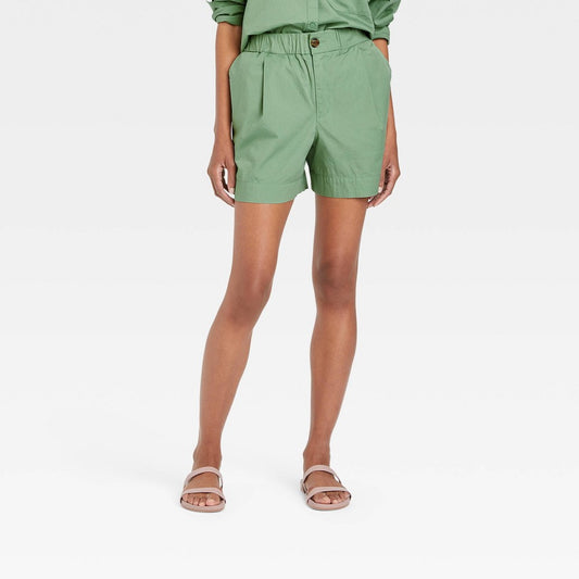 Women's High-Rise Poplin Shorts - a New Day™