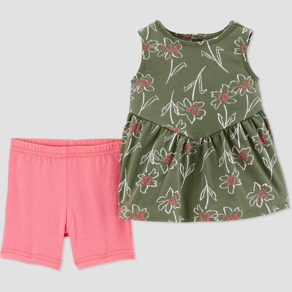 6 M Baby Girls' Floral Top & Bottom Set - Just One You® Made by Carter's