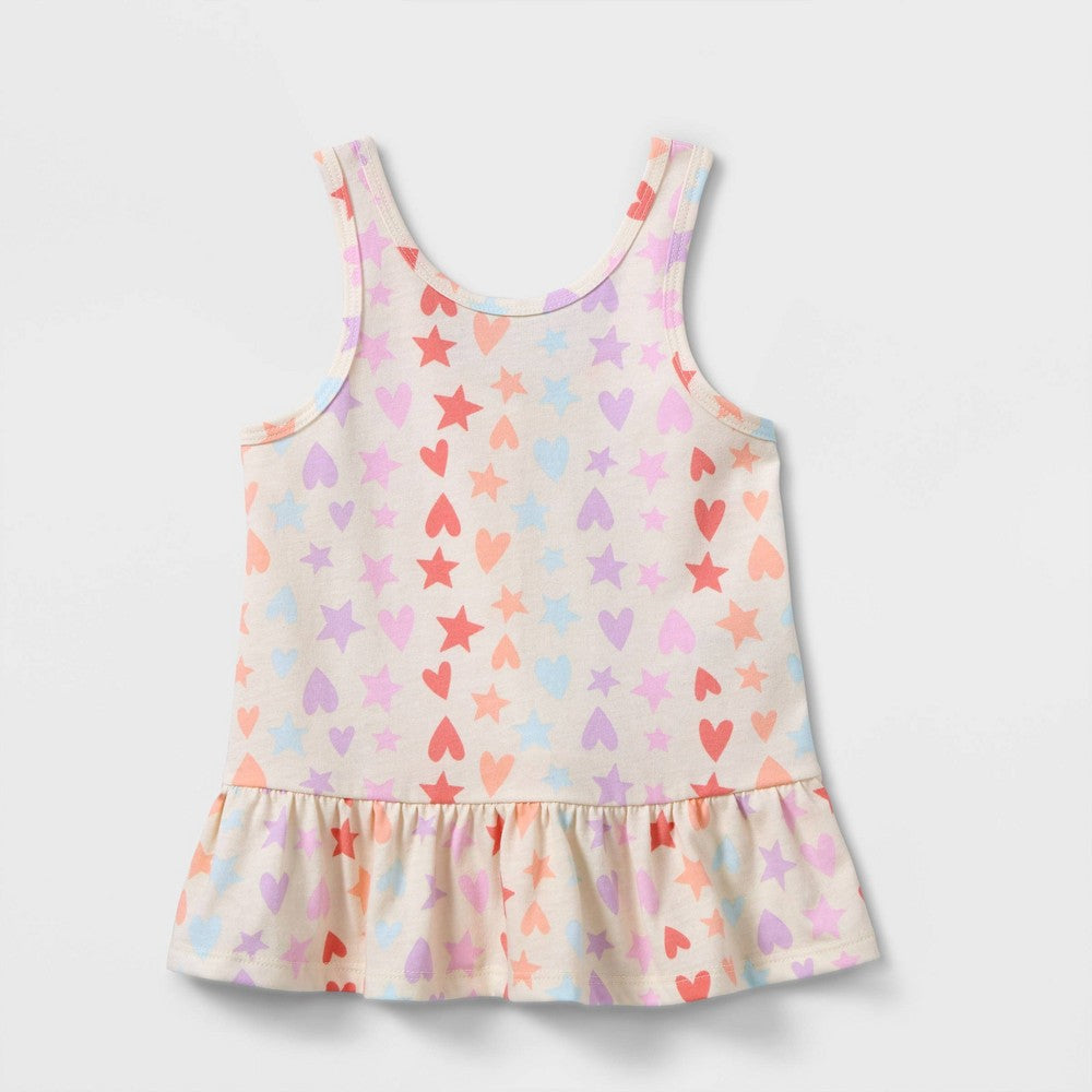 2T Toddler Girls' Star & Hearts Peplum Tank Top - Cat & Jack™