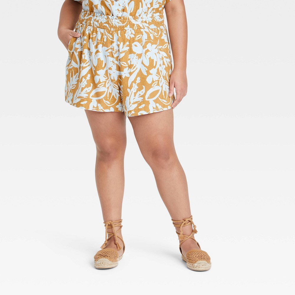 Women's Plus Size Linen Shorts - Ava & Viv™
