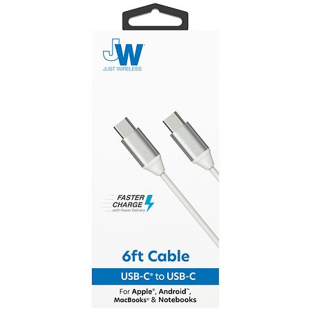 Just Wireless USB-C to USB-C Cable - 1.0 ea