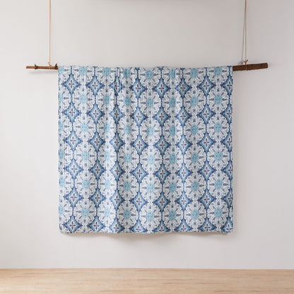 Homthreads Essella Indigo Quilt Set and Shams