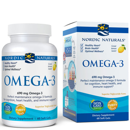 Nordic Naturals Omega-3 Supplement - Lemon, 60 Count