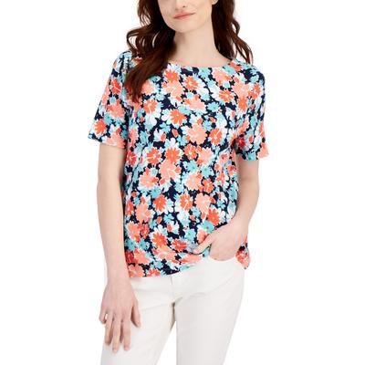 Charter Club Women's Cotton Floral-Print Top, Created for Macy's