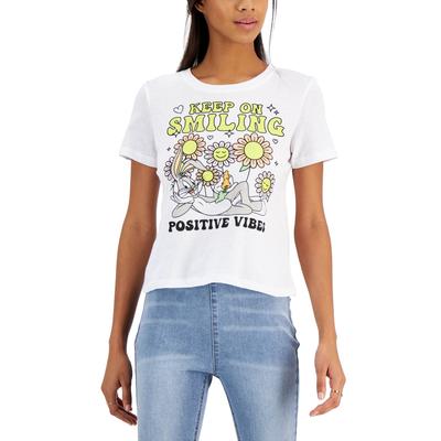 Looney Tunes Juniors' Bugs Bunny Graphic T-Shirt - White
