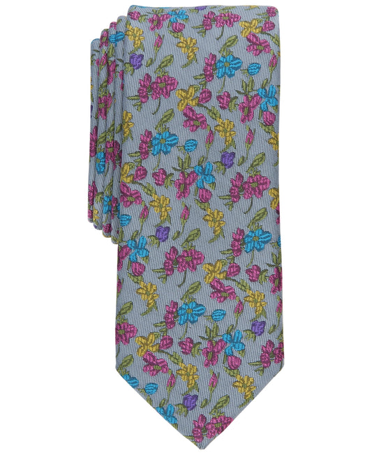 Bar Iii Men's Karkanis Skinny Floral Tie, Created for Macy's - Lt Blue
