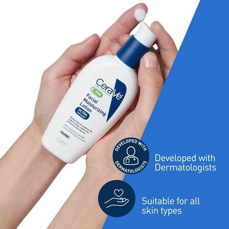 CeraVe PM Lotion Face Moisturizer, Lightweight Oil-free Night Cream for All Skin Types, 3 fl oz