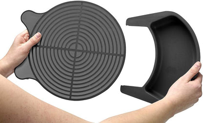 Set N Serve Kitchen Caddie, Adjustable Plate Holder with Detachable Spoon Rest (Standard Size)