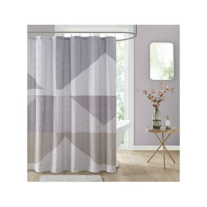 Decor Studio Amina Cotton Geometric 72" x 72" Shower Curtain