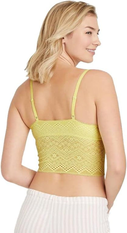 Auden Women's Lace Brami - (as1, Alpha, m, Regular, Regular, Lemon Yellow)