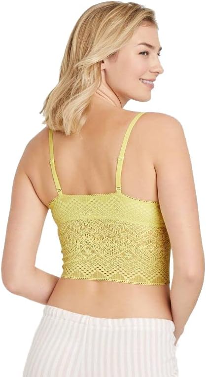 Auden Women's Lace Brami - (as1, Alpha, m, Regular, Regular, Lemon Yellow)