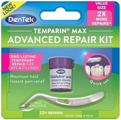 DenTek Temparin Max Caps & Fillings Repair Kit 2.64g 0.09 Ounce (Pack of 6)