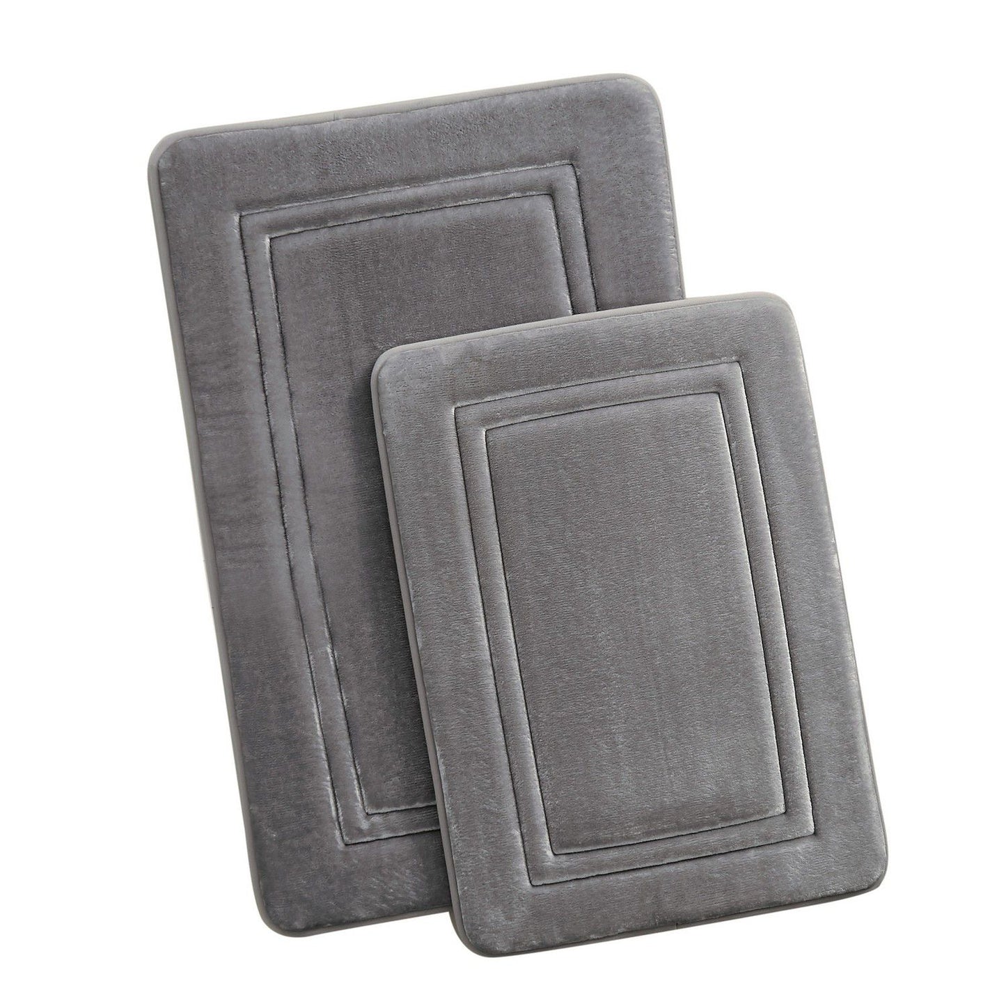 Truly Calm Memory Foam 2-piece Bath Rug Set, White