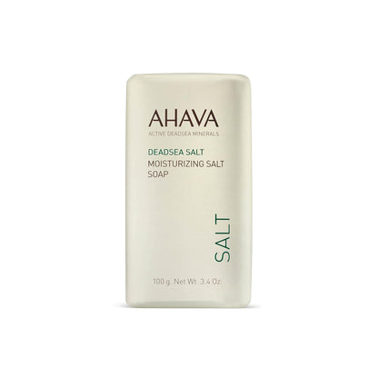 AHAVA Moisturizing Dead Sea Salt Soap - Face & Body Cleansing Bar to Moisture the Skin, Enriched with Exclusive Mineral Blend of Dead Sea Osmoter & Dead Sea Salt, 3.4 Oz, (Packaging May Vary)