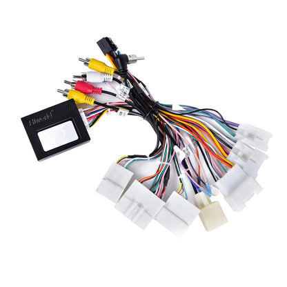 EKAT 16 PIN Car Radio Stereo Wiring Harnesses for Toyota Corolla Camry RAV4 Prado Highlander Sienna - Aftermarket Cable Wire Adapter with CANBUS, Support JBL/Backup Camera/SWC