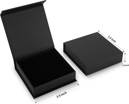Jewelry Storage Box, 20 Pack Jewelry Gift Boxes with Cotton Filled and Lids, 3.9x3.9x1.1inch, Black