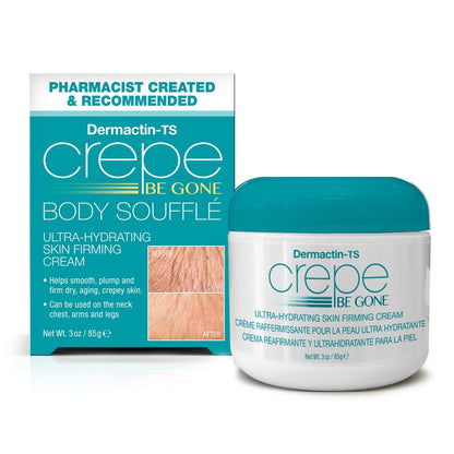 Crepe Be Gone Body Souffle - Classic 3 ounce - Ultra Hydrating Crepe Skin Firming Cream for Neck,Chest, Arms & Legs