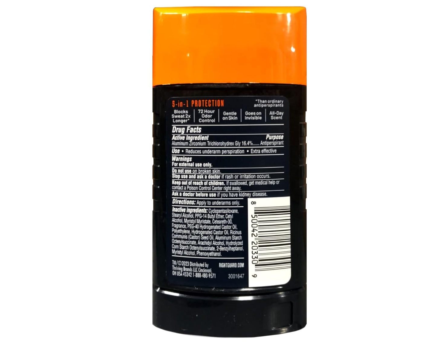 Right Guard Xtreme Defense 5 Anti-Perspirant & Deodorant, Fresh Blast 2.60 oz (Pack of 3)