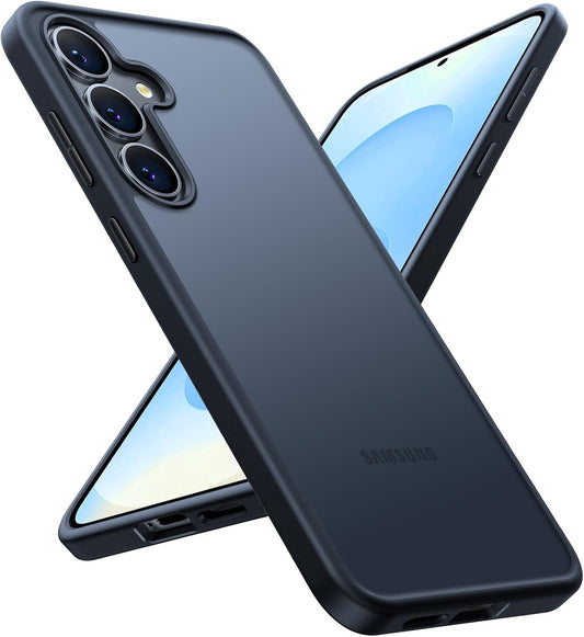 TORRAS Guardian Shockproof for Samsung Galaxy S25 Case, [12FT Military Grade Drop] Thin & Soft Touch for Samsung S25 Case, Translucent Matte Protective Slim Case for Samsung S25, Black