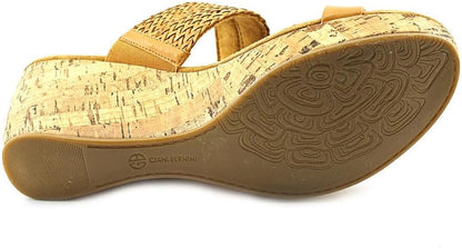Giani Bernini Women Athalia Tan Wedge Sandals 10 M US