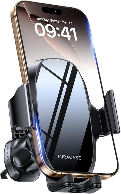 Miracase Upgraded-2nd Generation Universal Phone Holders for Your Car, 3 in 1 Air Vent Car Phone Holder Mount Compatible with iPhone 16/15/14/13/12/11 Series and All Phones