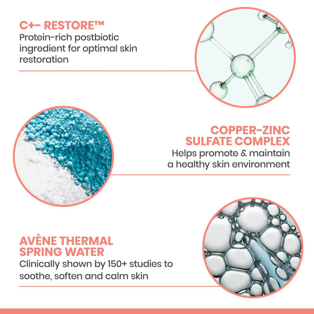 Avène Cicalfate+ Restorative Protective Cream, postbiotic skincare for sensitive skin, helps restore skin barrier, face and body, safe for infants, children and adults