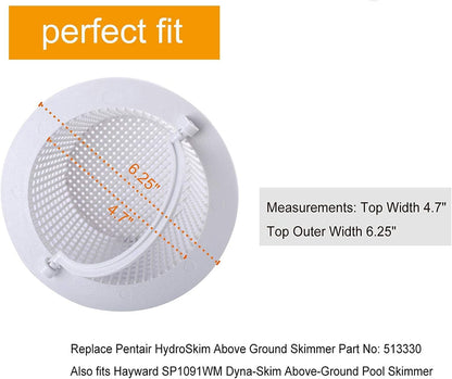 SPX1091C SP1091WM Above Ground Pool Skimmer Basket Replace for Hayward Pentair, Pool Filter Basket Replacement Compatible with HydroSkim 513330(4 Pcs)