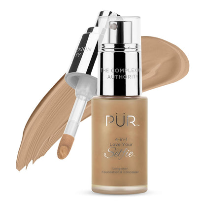 4-in-1 Love Your Selfie Longwear Foundation & Concealer Full Coverage Liquid Foundation, Hydrating Formula, Cruelty Free