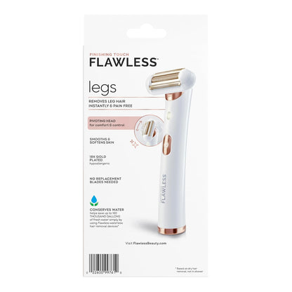 Finishing Touch Flawless Legs, Electric Razor for Women, Pivoting Head Leg Hair Remover with LED Light for Instant and Painless Leg Hair Removal