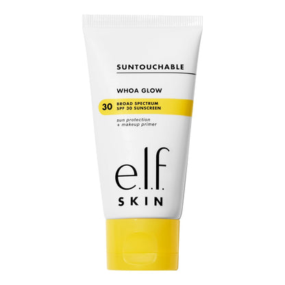 e.l.f. SKIN Suntouchable Whoa Glow SPF 30, Sunscreen & Makeup Primer For A Glowy Finish, Made With Hyaluronic Acid, Vegan & Cruelty-Free, Packaging May Vary, Sunlight