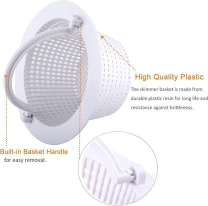 SPX1091C SP1091WM Above Ground Pool Skimmer Basket Replace for Hayward Pentair, Pool Filter Basket Replacement Compatible with HydroSkim 513330(4 Pcs)