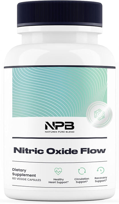 Nature's Pure Blend Nitric Oxide Supplement L-Arginine - Blood Pressure Support Capsule - 1500MG - Nitric Oxide Booster - Amino Energy - Preworkout for Men, Muscle Growth