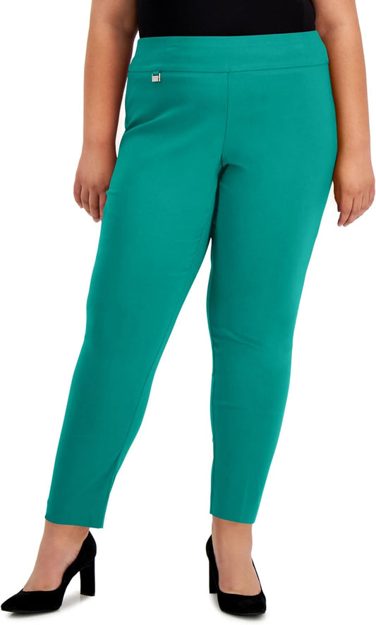 Alfani Womens Plus Tummy Control Petite Skinny Pants