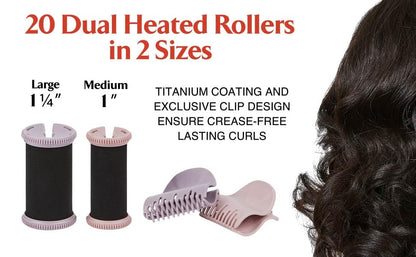 Remington Pro Hair Setter Hot Rollers, Curlers With Thermaluxe Advanced Thermal Technology