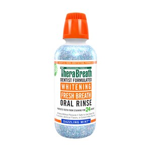 TheraBreath Whitening Fresh Breath Oral Rinse, Dazzling Mint