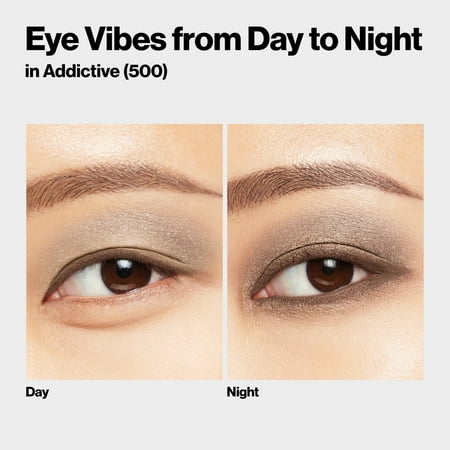 Revlon ColorStay Day to Night Long Lasting Matte and Shimmer Eyeshadow Quad, 500 Addictive, 0.16 oz