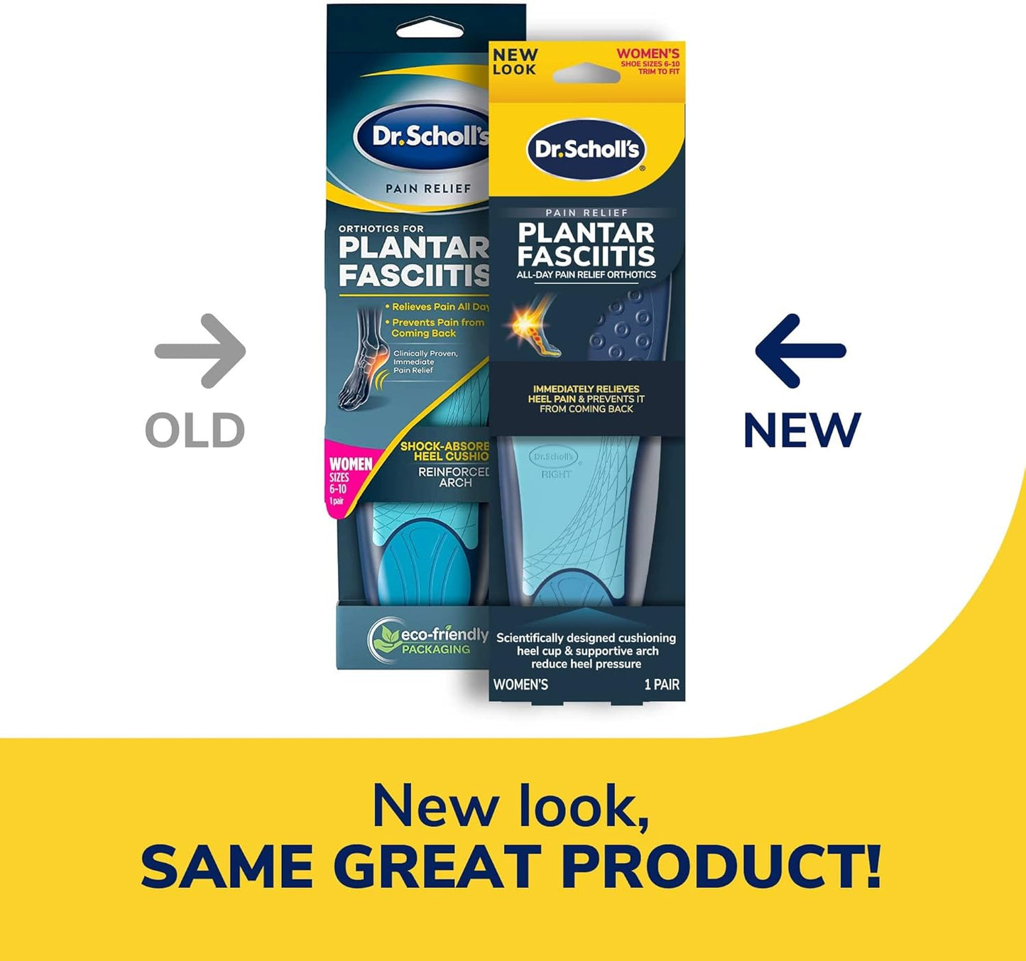 Dr. Scholl’s® Plantar Fasciitis Pain Relief Orthotic Insoles, Immediately Relieves Pain & PLANTAR FASCIITIS PAIN PATCHES with Hydrogel Flexible Technology, 8 Ct