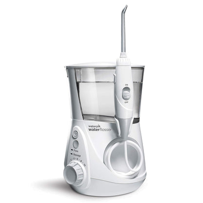 Waterpik Aquarius Water Flosser Professional For Teeth, Gums, Braces, Dental Care, Electric Power With 10 Settings, 7 Tips For Multiple Users And Needs, ADA Accepted, White WP-660 White Water Flosser