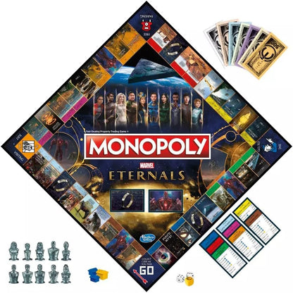 Monopoly: Marvel Studios' Eternals Edition Board Game for Marvel Fans, Game for 2-6 Players, Kids Ages 8 and Up