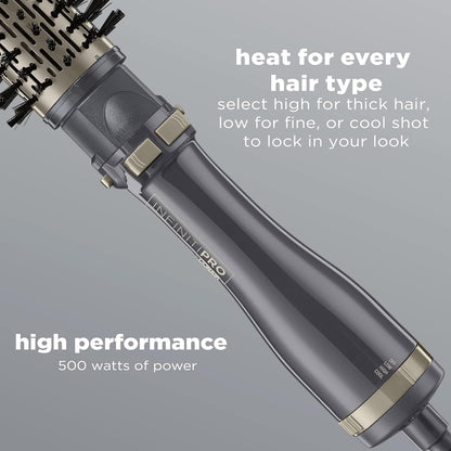 INFINITIPRO BY CONAIR Hot Air Styling Brush Set with 2-Inch and 1.5-Inch Bristles