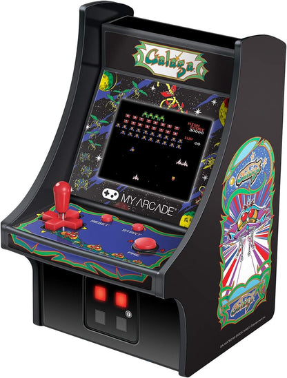 My Arcade Micro Player Mini Arcade Machine: Galaga Video Game, Fully Playable, 6.75 Inch Collectible, Color Display, Speaker, Volume Buttons, Headphone Jack, Battery or Micro USB Powered