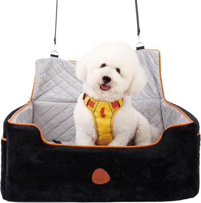 Dog Car Seat for Large Size Dogs Washable Pet Car Seat for Dog up to 55 lbs, Multi-Functional Booster Seats with Thick Cushion, 2 Safety Leashes Dog Sofa Cushion & Travel Bed