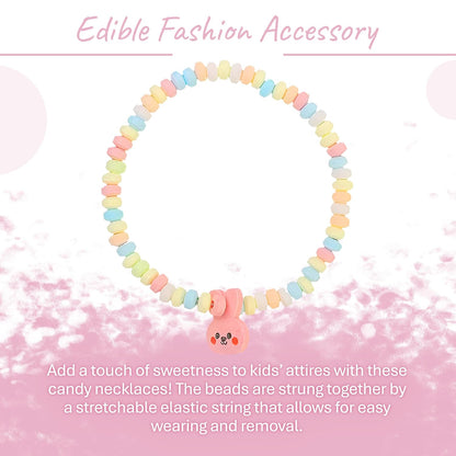 Fusion Select 36 Candy Necklace - Multi-Color Edible Jewelry for Birthday, Holiday, & Easter Party Favors, Goodie Bags, Kids' Gift Basket Fillers - Bulk Candy Beads, Stretchable String