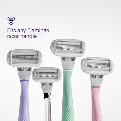 FLAMINGO Women's Razor 5-Blade Refills - Razors for Women - 10ct